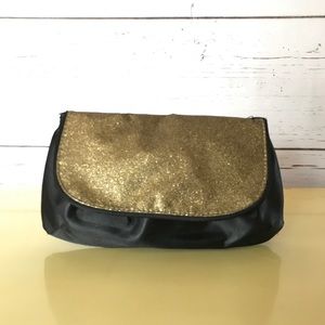 gold glitter clutch